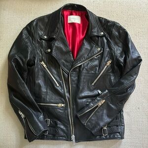 Deadwood leather jacket fits sm/medium